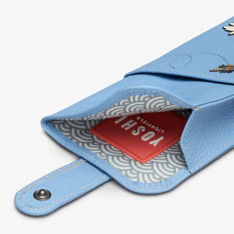 Шкіряний чохол для окулярів Yoshi Y4309 (Bee Happy Blue)