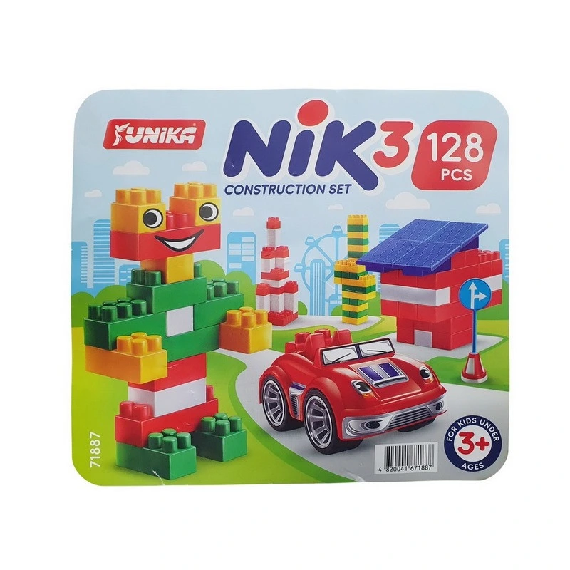 Дитячий конструктор з великими деталями "NIK-3" 71887, 128 деталей